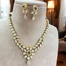 Jewel Addiction Gold Plated Polki Kundan Stone Necklace Set