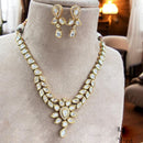 Jewel Addiction Gold Plated Polki Kundan Stone Necklace Set