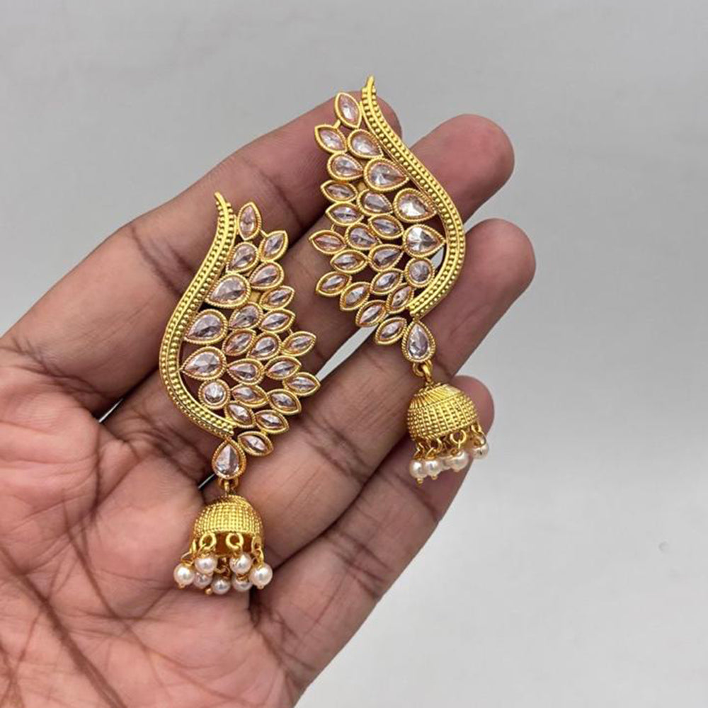 Jewel Addiction Gold Plated Crystal Stone Jhumki Earrings
