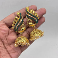 Jewel Addiction Gold Plated  Pearls Jhumki Earrings
