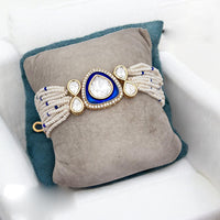 Jewel Addiction Gold Plated Polki Kundan Bracelet