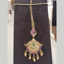 Jewel Addiction Gold Plated Pota Stone And Beads Maangtikka