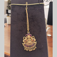 Jewel Addiction Gold Plated Pota Stone And Pearl Maangtikka