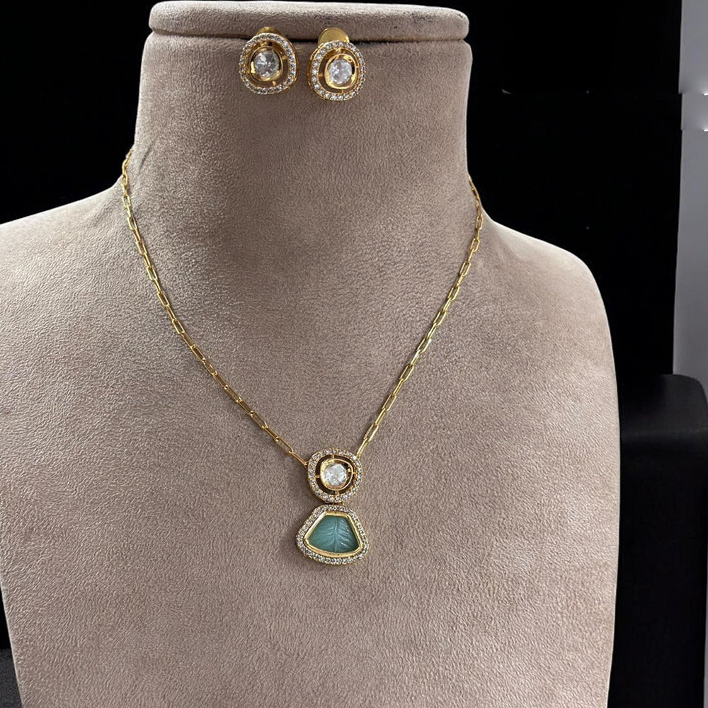 Jewel Addiction Gold Plated Polki Kundan Necklace Set
