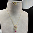 Jewel Addiction Gold Plated Pota Stone And Beads Necklace Set