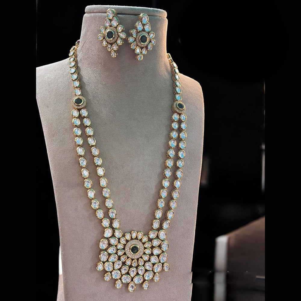 Jewel Addiction Gold Plated Polki Kundan Necklace Set