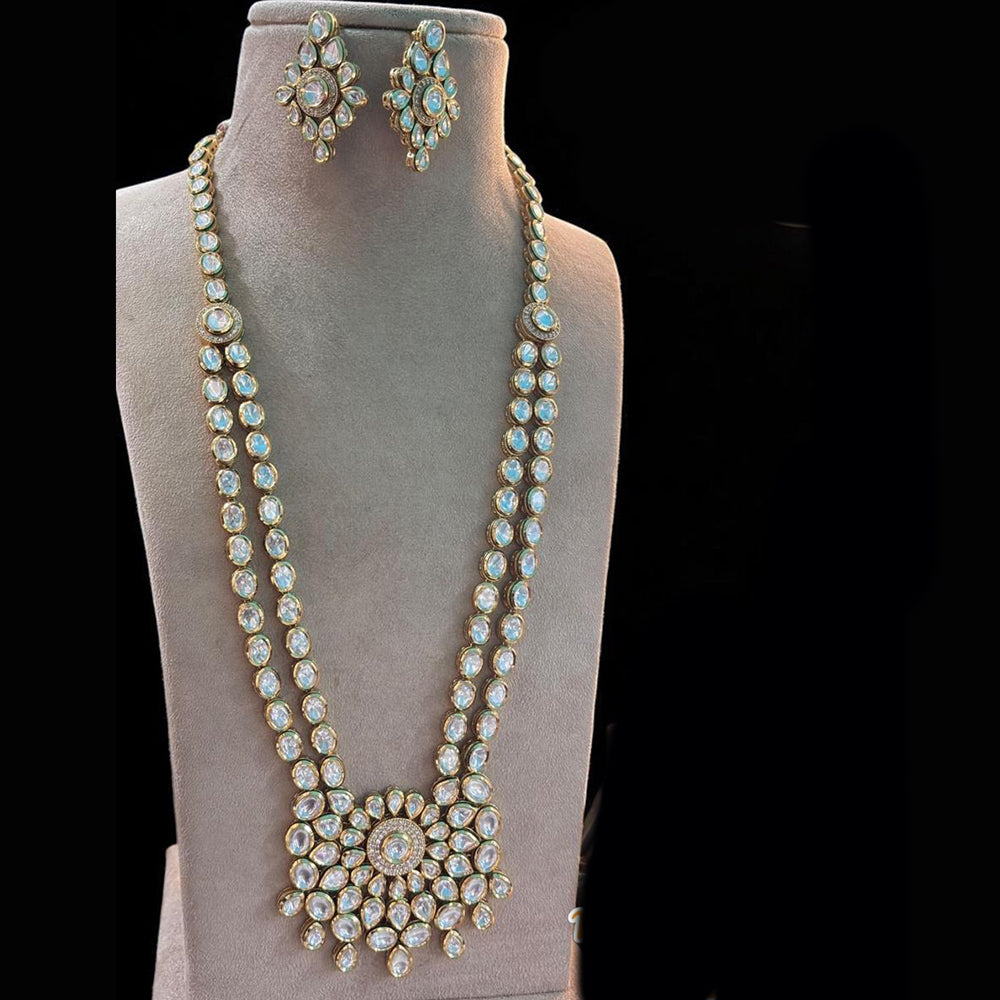 Jewel Addiction Gold Plated Polki Kundan Necklace Set