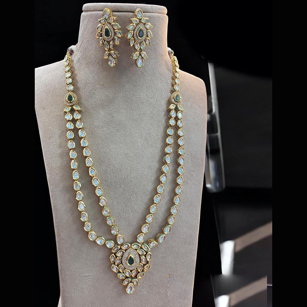 Jewel Addiction Gold Plated Polki Kundan Necklace Set