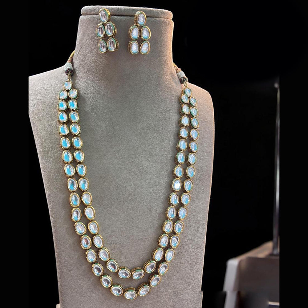 Jewel Addiction Gold Plated Polki Kundan Necklace Set
