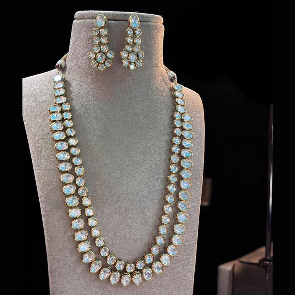 Jewel Addiction Gold Plated Polki Kundan Necklace Set