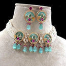 Jewel Addiction Pota Stone Pearl And Beads Choker Necklace Set