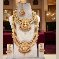 Jewel Addiction Twin Grace Pota Stone And Pearl Temple Double Necklace Set