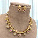 Jewel Addiction Ethnic Elegance Pota Stone And Pearl Necklace Set