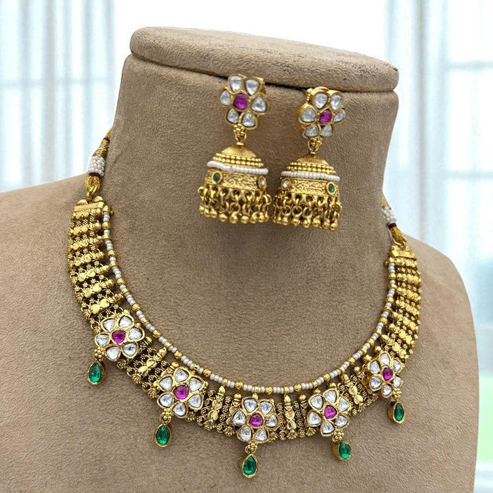 Jewel Addiction Timeless Royal Kundan And Pearl Necklace Set