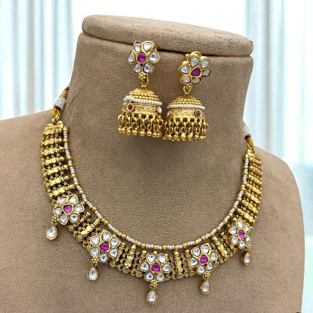 Jewel Addiction Timeless Royal Kundan And Pearl Necklace Set