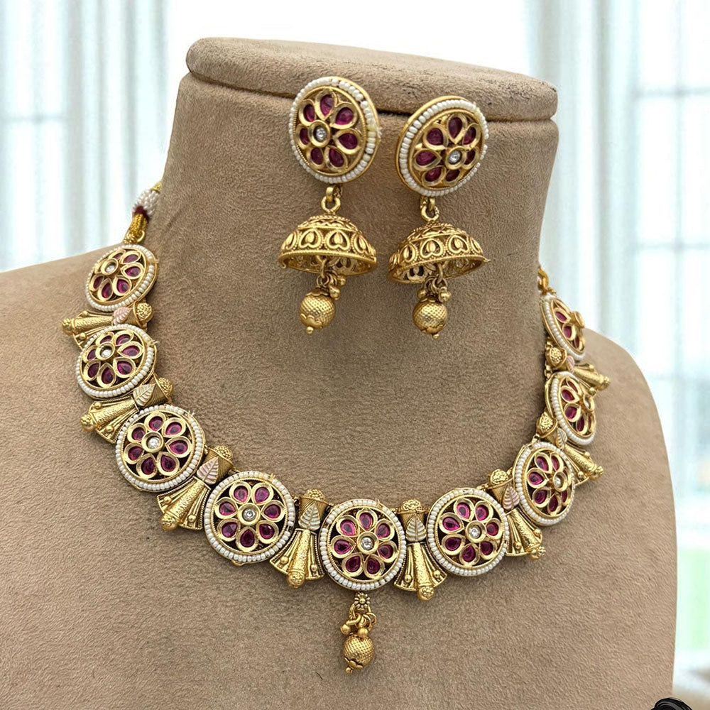 Jewel Addiction Timeless Royal Kundan And Pearl Necklace Set
