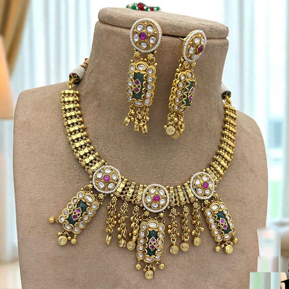 Jewel Addiction Timeless Royal Kundan And Pearl Necklace Set