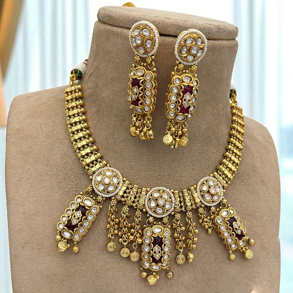 Jewel Addiction Timeless Royal Kundan And Pearl Necklace Set
