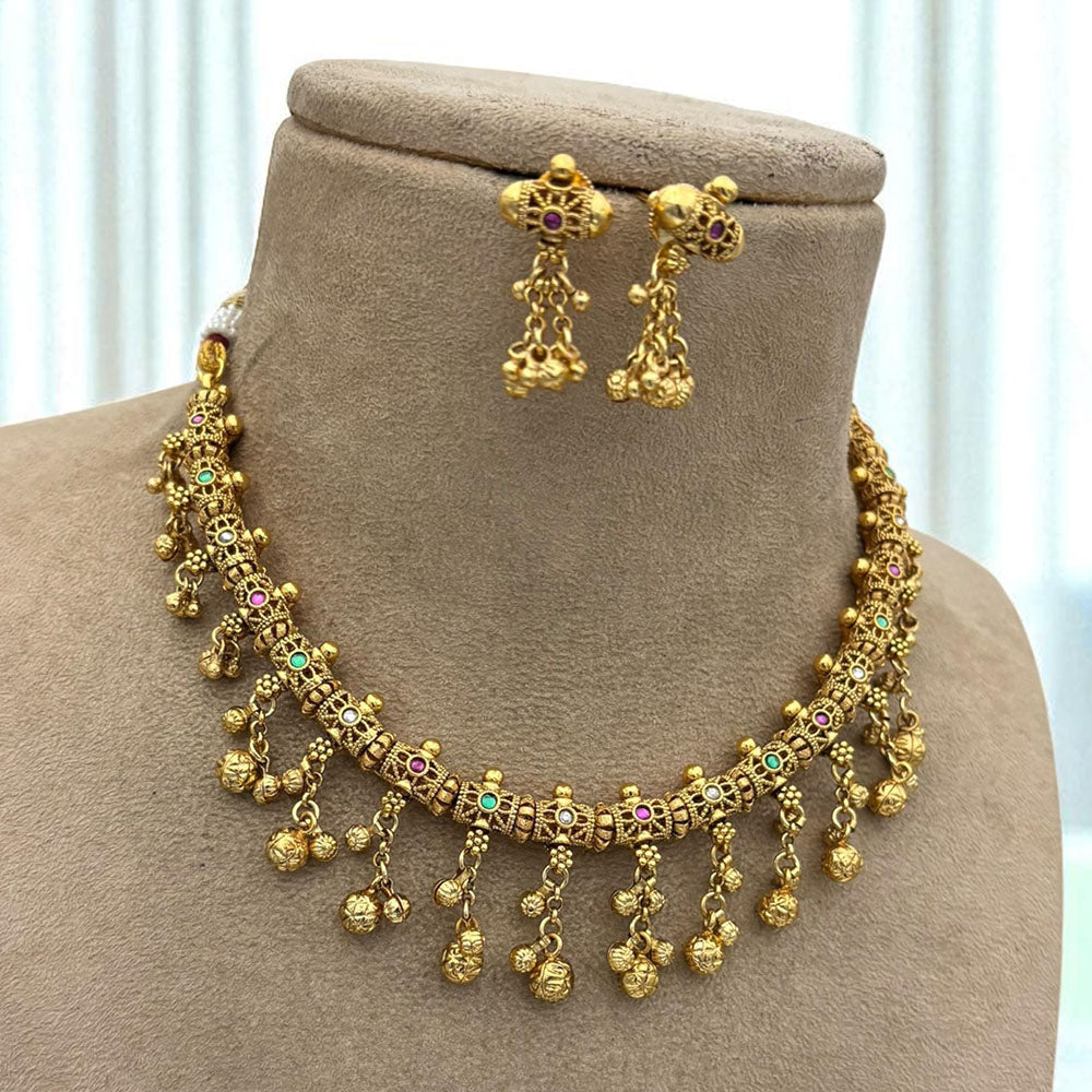 Jewel Addiction Ethnic Elegance Pota Stone Necklace Set