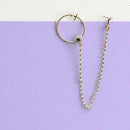 Jewel Addiction Premium Austrian Stone and Pearl Nath Nose Ring for Women & Girls