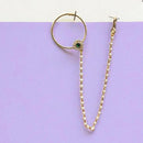 Jewel Addiction Premium Austrian Stone and Pearl Nath Nose Ring for Women & Girls