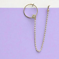 Jewel Addiction Premium Austrian Stone and Pearl Nath Nose Ring for Women & Girls