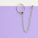 Jewel Addiction Premium Austrian Stone and Pearl Nath Nose Ring for Women & Girls