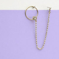 Jewel Addiction Premium Austrian Stone and Pearl Nath Nose Ring for Women & Girls