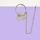 Jewel Addiction Beautiful Kundan and Pearl Nath Nose Ring for Women & Girls
