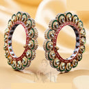 Jewel Addiction Sparkling Glow Kundan And Pearls Meenakari Bangles Set