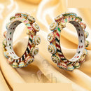 Jewel Addiction Timeless Beauty Kundan And Pearls Bangles Set