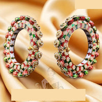 Jewel Addiction Elegant Shine Kundan And Pearls Meenakari Bangles Set
