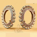 Jewel Addiction Sparkling Glow Kundan And Pearls Meenakari Bangles Set