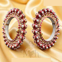 Jewel Addiction Sparkling Glow Kundan And Pearls Meenakari Bangles Set
