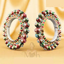 Jewel Addiction Elegant Shine Kundan And Pearls Meenakari Bangles Set