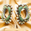 Jewel Addiction Elegant Shine Kundan And Pearls Meenakari Bangles Set