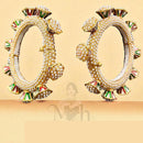 Jewel Addiction Sparkling Charm Kundan And Pearls Bangles Set