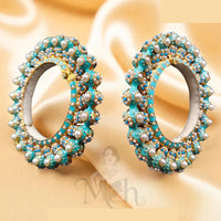 Jewel Addiction Exquisite Glow Kundan And Pearls Meenakari Bangles Set