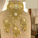 Jewel Addiction Designer Pota Stone And Pearl Choker Necklace Set