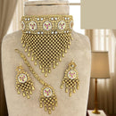 Jewel Addiction Designer Pota Stone And Pearl Choker Necklace Set