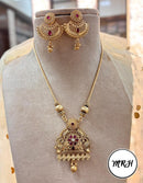 Jewel Addiction Exclusive Pota Stone Long Necklace Set with Ethnic Design and Statement Appeal