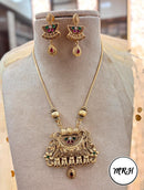 Jewel Addiction Exclusive Pota Stone Long Necklace Set with Ethnic Design and Statement Appeal