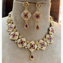 Jewel Addiction Heritage Inspired Meenakari And  Pota Stone Necklace Set