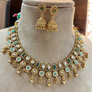 Jewel Addiction Heritage Inspired Meenakari And  Pota Stone Necklace Set