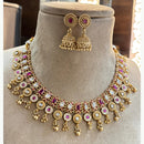 Jewel Addiction Heritage Inspired Meenakari And  Pota Stone Necklace Set