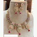 Jewel Addiction Heritage Inspired Meenakari And  Kundan Stone Necklace Set