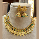 Jewel Addiction Traditional Pota Stone Temple Necklace Set For Traditional And Wedding Wear