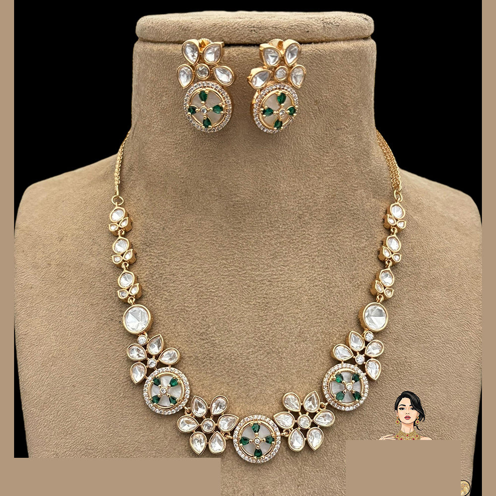 Jewel Addiction Luxury Polki Kundan Necklace Set For Wedding And Festive Wear