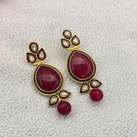 Jewel Addiction Royal Spark Pota And Crystal Stone Ethnic Glam Dangler Earrings