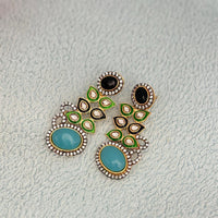 Jewel Addiction Royal Spark Pota And Austrain Stone Ethnic Glam Dangler Earrings